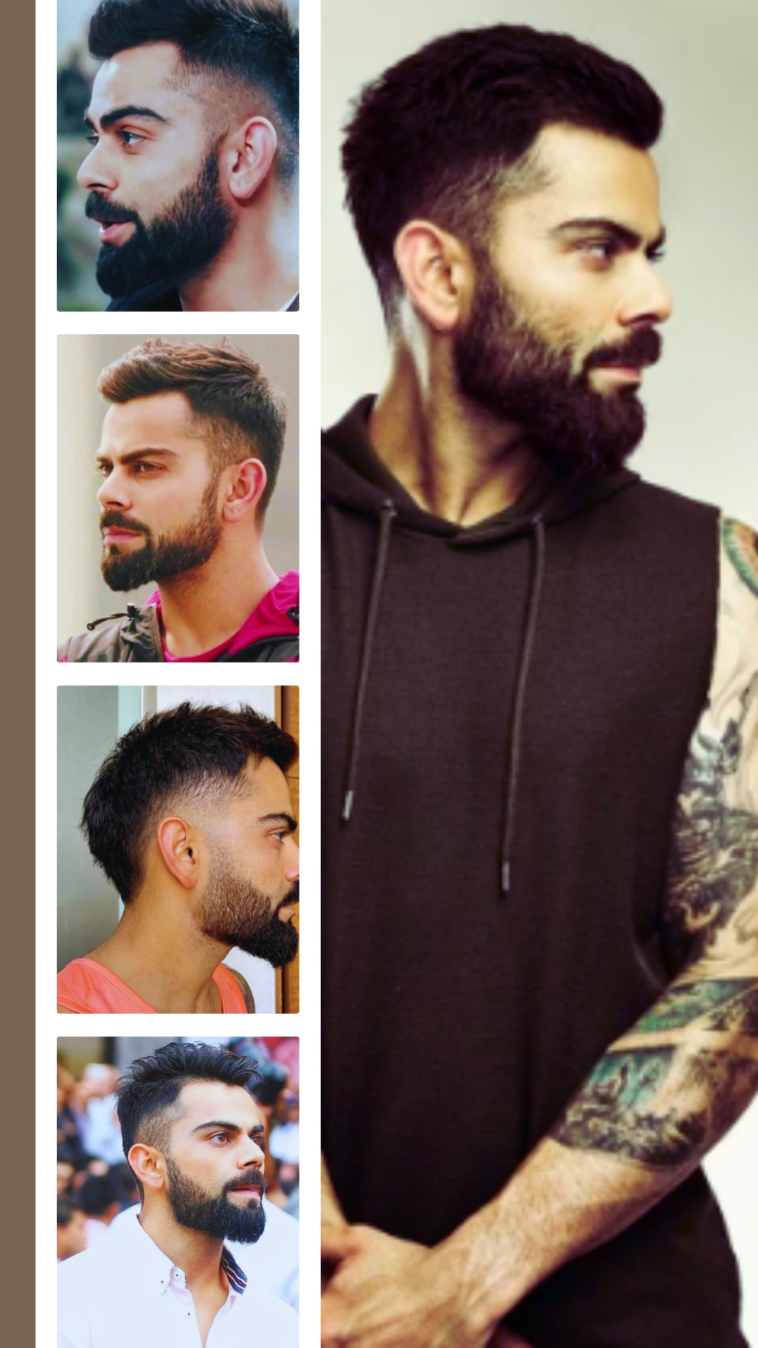 Virat Kohli hairstyle and beard looks | Hair styles, Celebrity hairstyles,  Indian hairstyles men